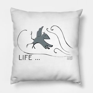 Wordplay - urban crow - LIFE Pillow