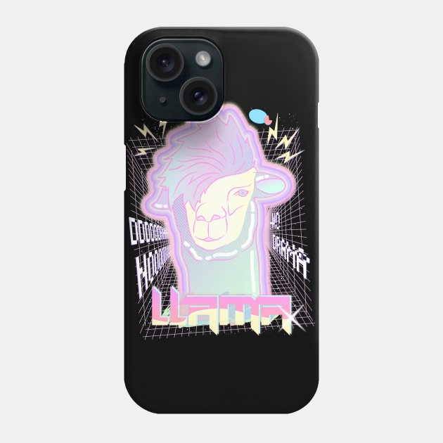 Emo Llama Vaporwave Aesthetic Egirl Phone Case by sadpanda