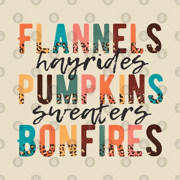 Flannels Hayrides Pumpkins Sweaters Bonfires by Erin Decker Creative