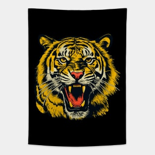 Tiger - 90s Style Vintage Look Tapestry