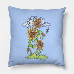 Sunflower Family Pillow