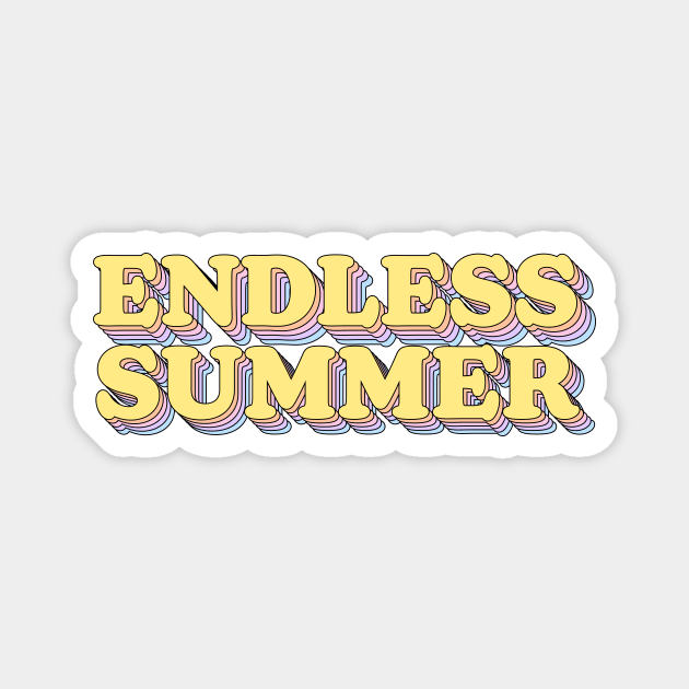 Endless Summer Light Colors Retro Magnet by irony