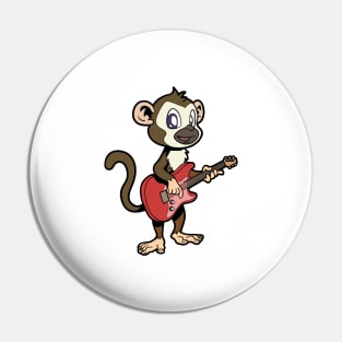 Squirrel monkey playing electric guitar Pin