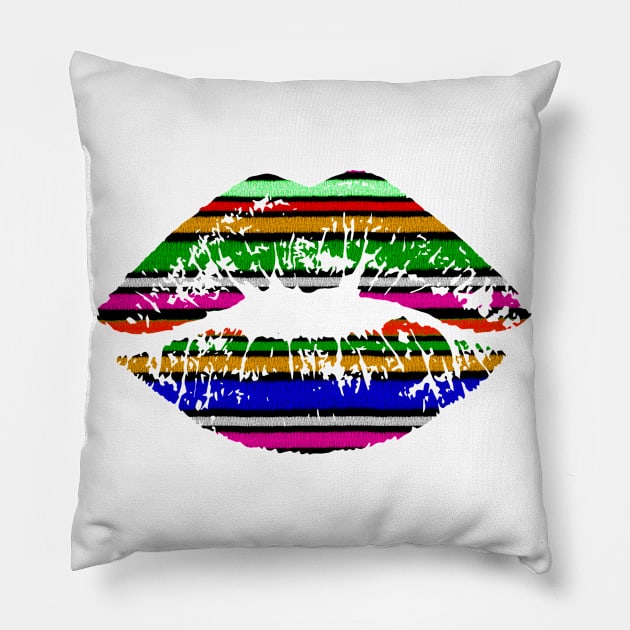 Serape Lips Pillow by Satic