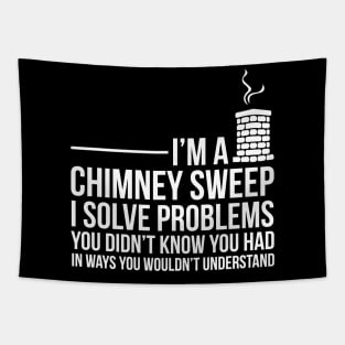 Chimney Sweep Funny Problem Solving Distressed Tapestry