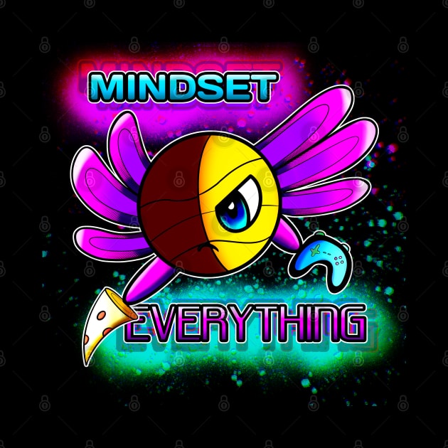 Mindset Everything Axolotl Basketball Season Kids Teens Graphic Gift by MaystarUniverse