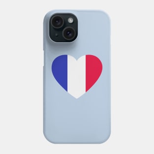 I Love France // Heart-Shaped French Flag Phone Case