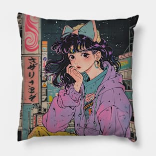 Retro Anime VHS Vintage 70s 80s 90s Pillow