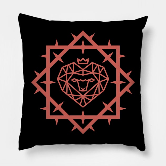 Lamb of God in a crown and framed with a crown of thorns Pillow by Reformer