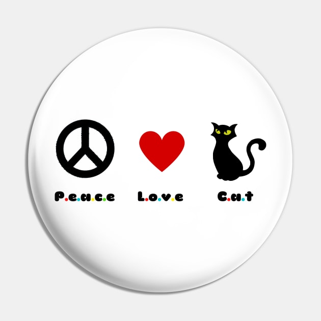 peace,love,cat Pin by Serotonin