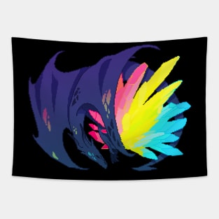 Pansexual Pride Flag Crystal Dragon Tapestry