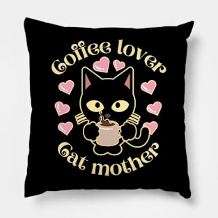 Coffee Lover Cat Mother Pillow