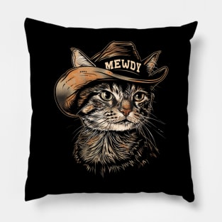 Cat Cowboy Expedition Paw Pillow