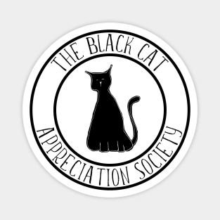 The Black Cat Appreciation Society Logo Typography Design Magnet