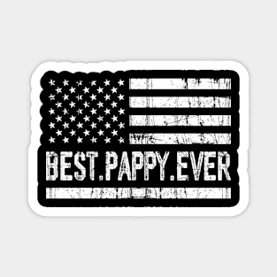 Father's Day Best Pappy Ever with US American Flag Magnet