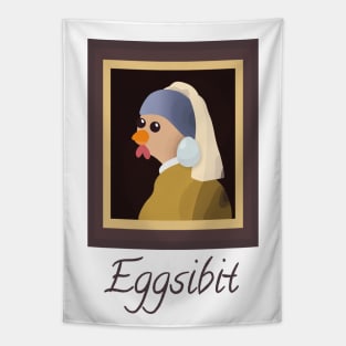 Funny Hen Museum Puns | Art Gift Ideas | Vermeer Paintings Tapestry