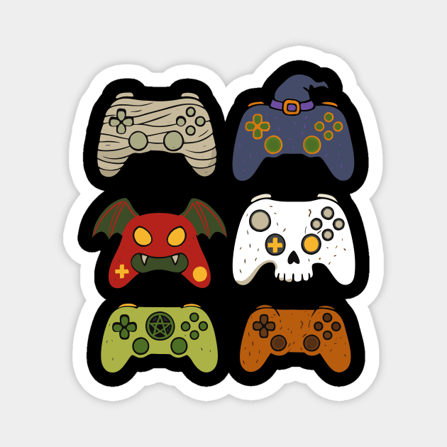 Gaming Controllers Halloween Magnet by The WYLD Tribe