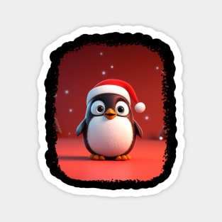 Happy Santa Penguin Magnet