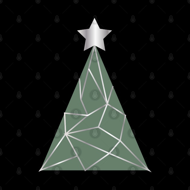 Low poly silver Xmas tree by Cute-Design