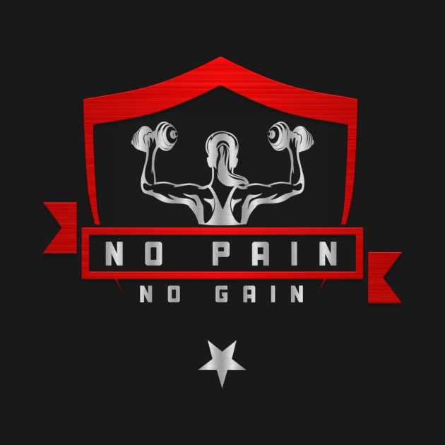 No pain No gain women Gym by Tshirtstory