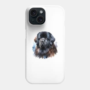 Newfoundland Watercolor Painting - Beautiful Dog Phone Case