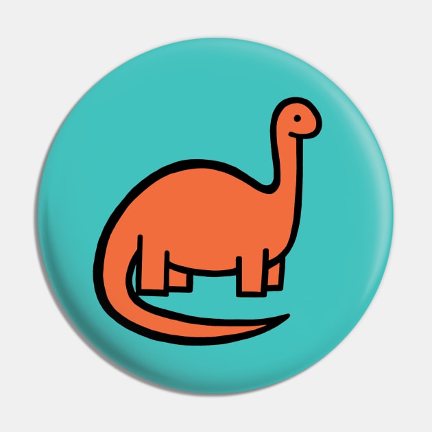 Desert Orange Red Dinosaur Pin by UndrDesertMoons