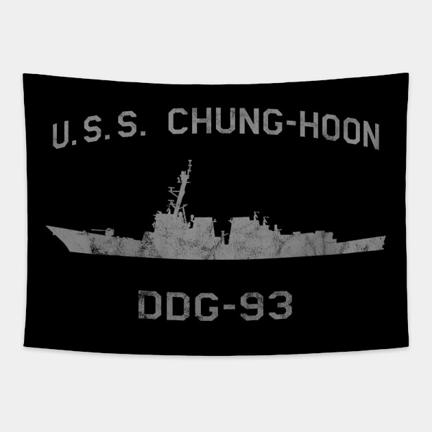 DDG-93 Uss Chung-Hoon Ships Profile Tapestry by DesignedForFlight