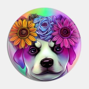 Hippie Dog Pin