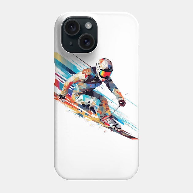 Alpin Ski Sport Game Champion Competition Abstract Phone Case by Cubebox