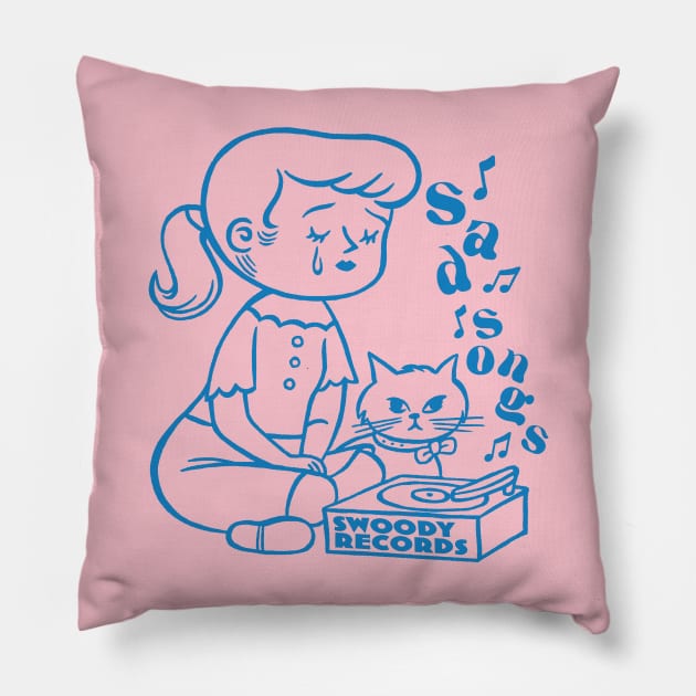 Swoody Sad songs Pillow by Swoody Shop