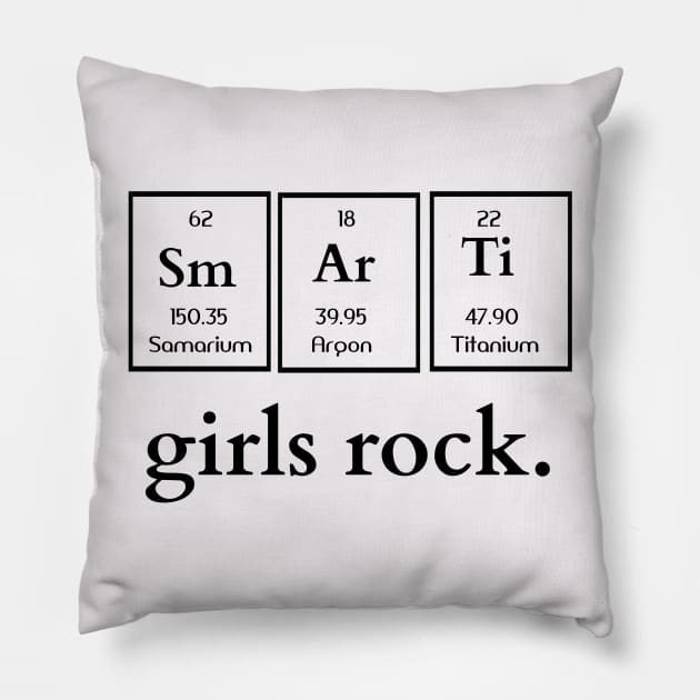 Smart Girls Rock Pillow by iamurkat