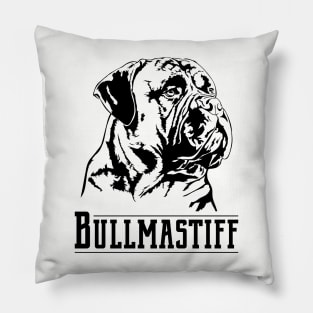 Bullmastiff dog Portrait Pillow