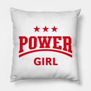 Power Girl (Youngster / Gal / Daughter / Sister / Red) Pillow