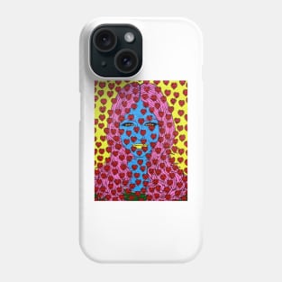 LOVE HEARTS RAINING ON THE GIRL Phone Case