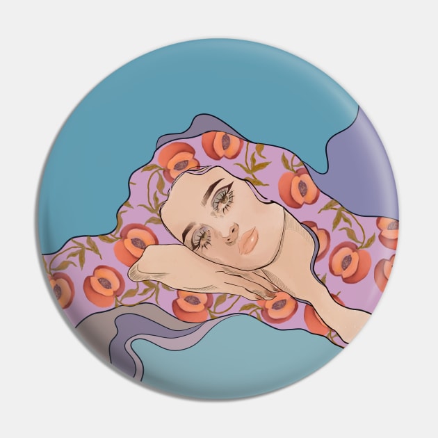 Abstract art "girl in peaches" in delicate pastel shades Pin by shikita_a