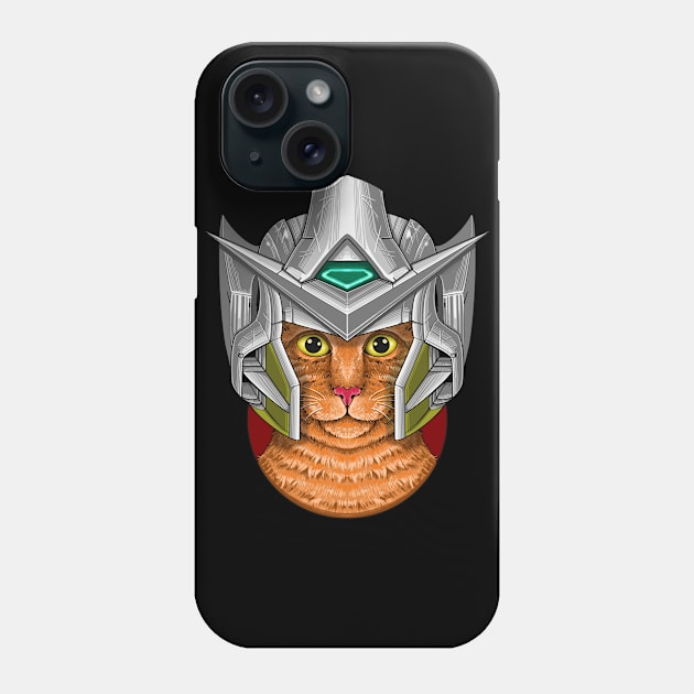 Kitty Gundam: Meowtastic Helmet Design 2 Phone Case by virgot