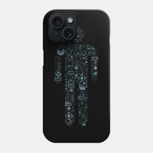 Metal Man Word Cloud (8) Phone Case