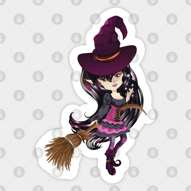 Cute Anime Witch Witch Sticker Teepublic