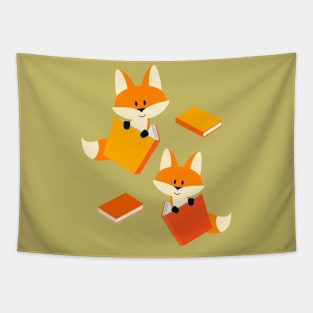 Cute foxes reading Tapestry