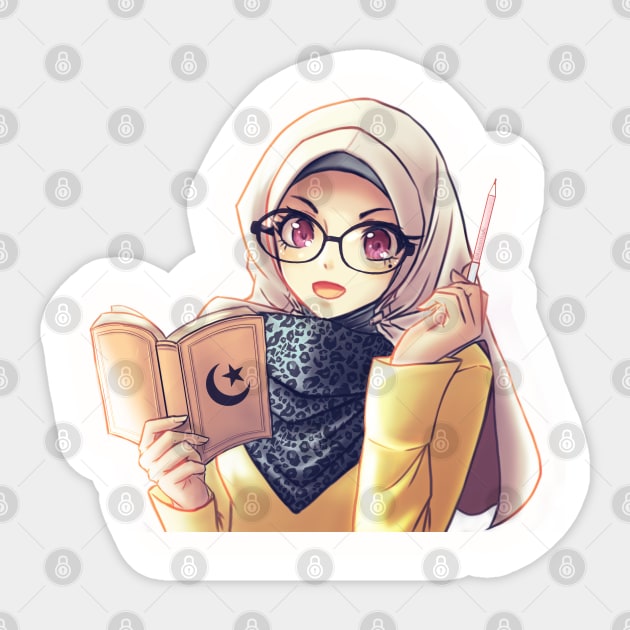 Anime Hijab Stickers for Sale