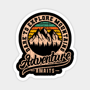 Adventure Outdoors mountains retro badge logo vintage Magnet