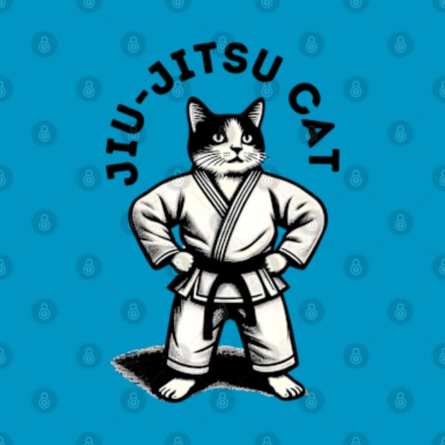 Jiu-Jitsu Cat by Desert Owl Designs