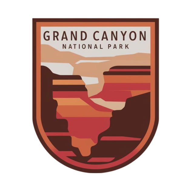 Grand Canyon National Park Travel Emblem by Perspektiva