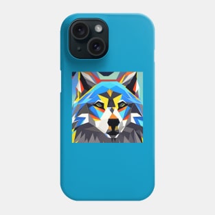 Pop Art Geometric Wolf Head Phone Case