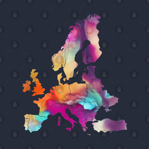 Europe map art #europe by JBJart