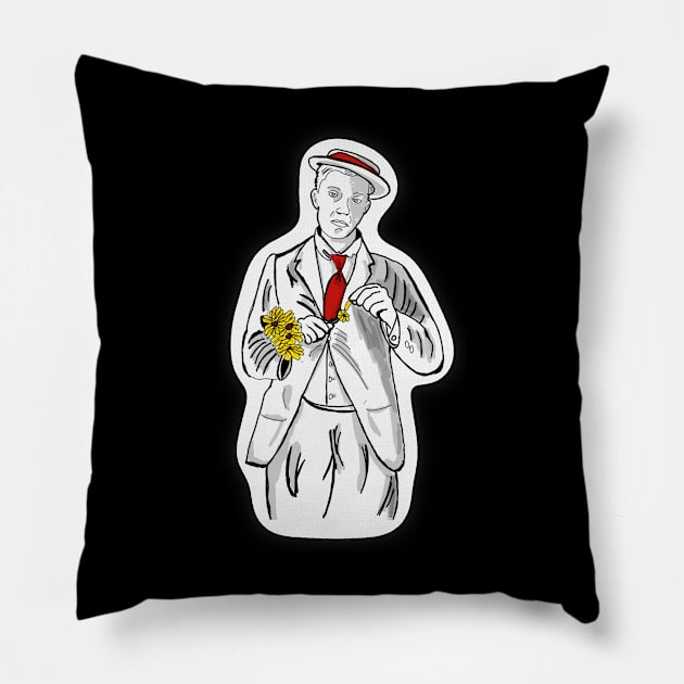 Buster Keaton Pillow by TL Bugg