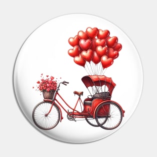 Valentine Bicycle Carriage Pin