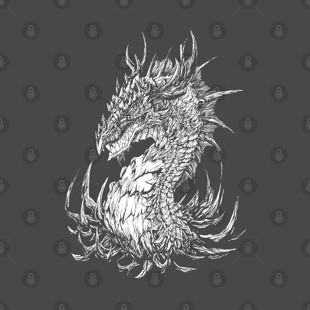 Regal Dragon - white variant by drakhenliche
