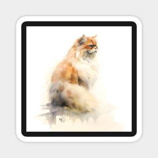 Watercolour effect Persian Cat Magnet