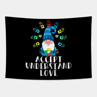 Gnome Accept Understand Love Autism Tapestry